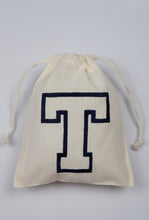 Letters A-Z on Light Canvas Mini Drawstring Pouch