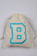 Letters A-Z on Light Canvas Mini Drawstring Pouch
