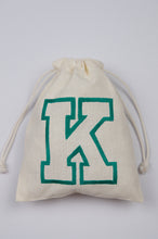 Letters A-Z on Light Canvas Mini Drawstring Pouch