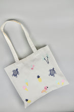 Hello Summer! on Natural Canvas Small Tote