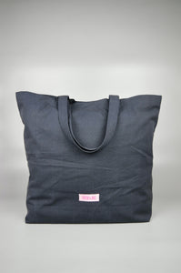 Ballet Flats on Navy Canvas Shopping Tote