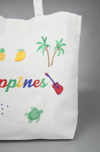 Philippines on Natural Canvas Shopping Tote