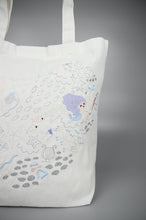 Mermaid on Natural Canvas Shoulder Tote
