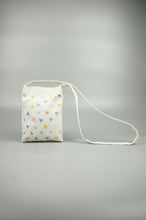 Pastel Hearts on Natural Canvas Mini Sling Bag