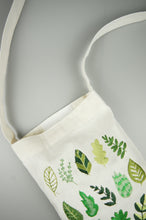 Leaves on Natural Canvas Mini Sling Bag