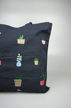 Plants Are Our Friends on Small Navy Canvas Tote