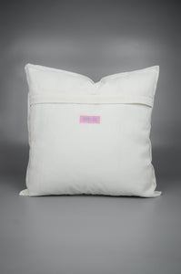 Pastel Hearts on Light Canvas Cushion Cover