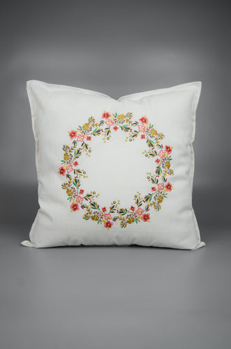 Spring on Light Canvas Cushion Cover
