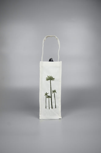 West Coast on Natural Canvas Water Bottle Bag