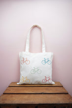 Bicycles on Light Canvas Mini Tote