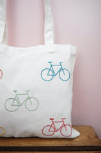Bicycles on Light Canvas Mini Tote