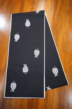 Fishy on Dark Denim Table Runner 6-8 Seater