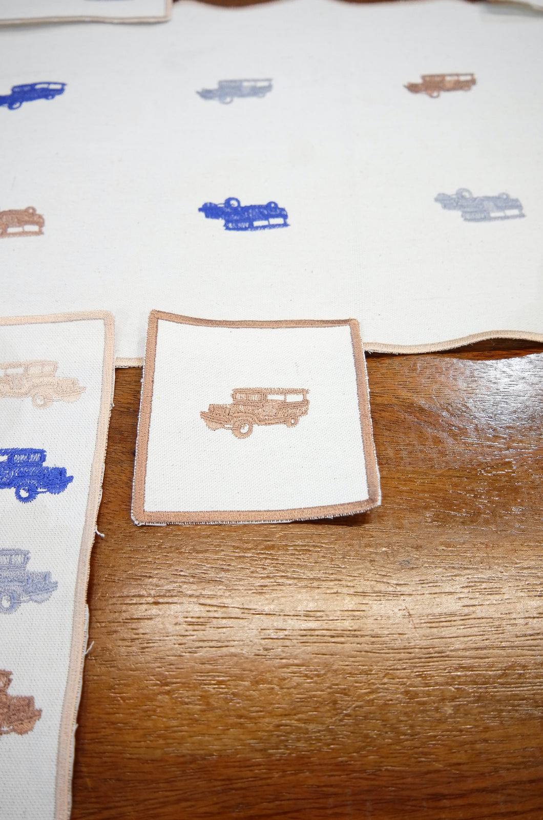 Jeepney on Natural Canvas Coaster