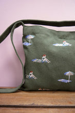 Beach on  Moss Canvas Small Sling Bag