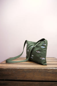 Beach on  Moss Canvas Small Sling Bag