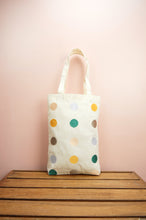 Dots on Natural Canvas Medium Tote