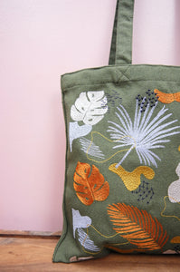 Chelsea on Moss Canvas Small Tote