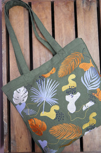 Chelsea on Moss Canvas Small Tote