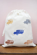 Jeepney on Light Canvas Medium Drawstring Pouch