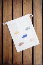 Jeepney on Light Canvas Medium Drawstring Pouch