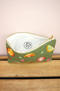 Fresh on Small Moss Canvas Zip Up Pouch