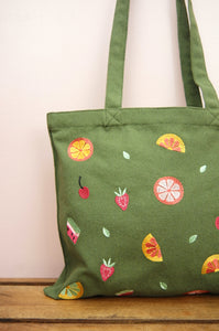 Fresh on Moss Canvas Small Tote