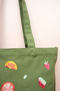 Fresh on Moss Canvas Small Tote