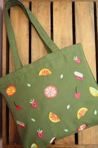 Fresh on Moss Canvas Small Tote