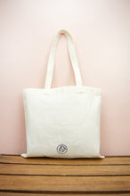 Waves on Small Natural Canvas Tote