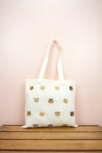 Cats and Dogs on Small Natural Canvas Tote