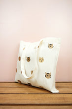 Cats and Dogs on Small Natural Canvas Tote