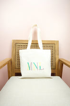 MNL on Small Natural Canvas Tote