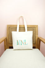 MNL on Small Natural Canvas Tote