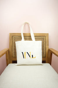 MNL on Small Natural Canvas Tote