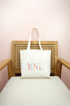 MNL on Small Natural Canvas Tote