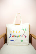 Philippines on Natural Canvas Shopping Tote