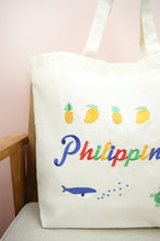 Philippines on Natural Canvas Shopping Tote