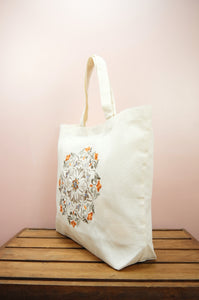 Marrakesh on Natural Canvas Shopping Tote