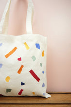 Shapes on Small Natural Canvas Tote