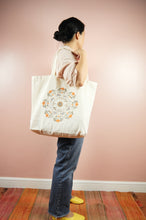 Marrakesh on Natural Canvas Shopping Tote