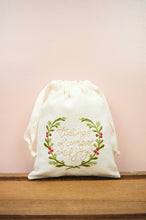 Tidings of Comfort and Joy on Light Canvas Mini Drawstring Pouch