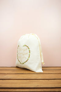 Tidings of Comfort and Joy on Light Canvas Mini Sac