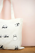 Pandas on Light Canvas Mini Tote