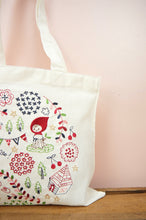 Red Riding Hood on Light Canvas Mini Tote