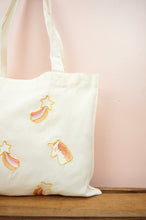 Unicorns and Shooting Stars on Light Canvas Mini Tote