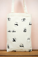 Pandas on Natural Canvas Medium Tote