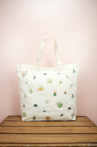 Desert on Natural Canvas Shopping Tote