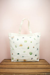 Desert on Natural Canvas Shopping Tote