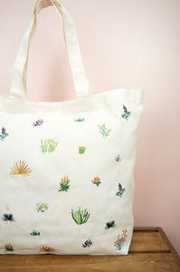 Desert on Natural Canvas Shopping Tote