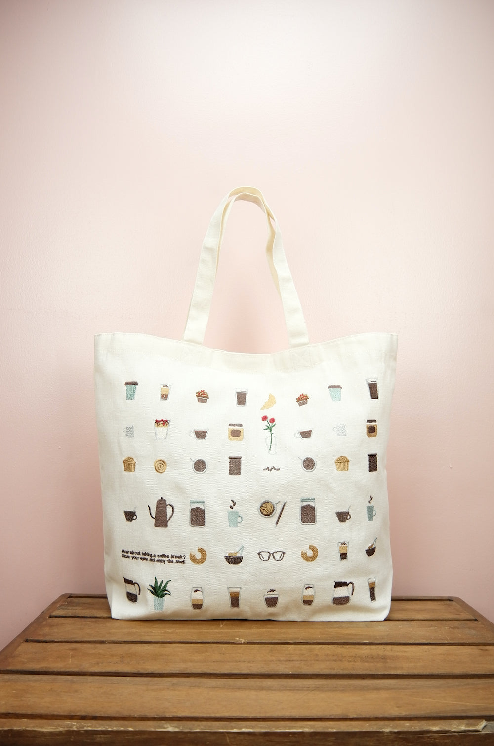 Coffee Lover on Natural Canvas Shopping Tote